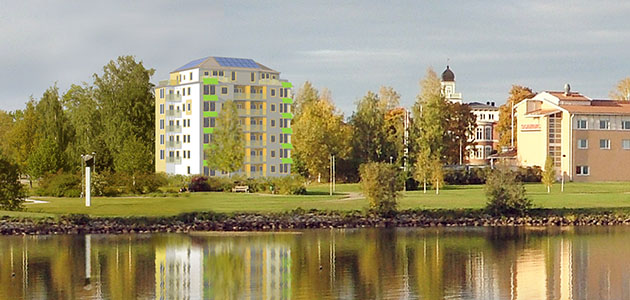 Passivhus med guldvittring i Bollnäs